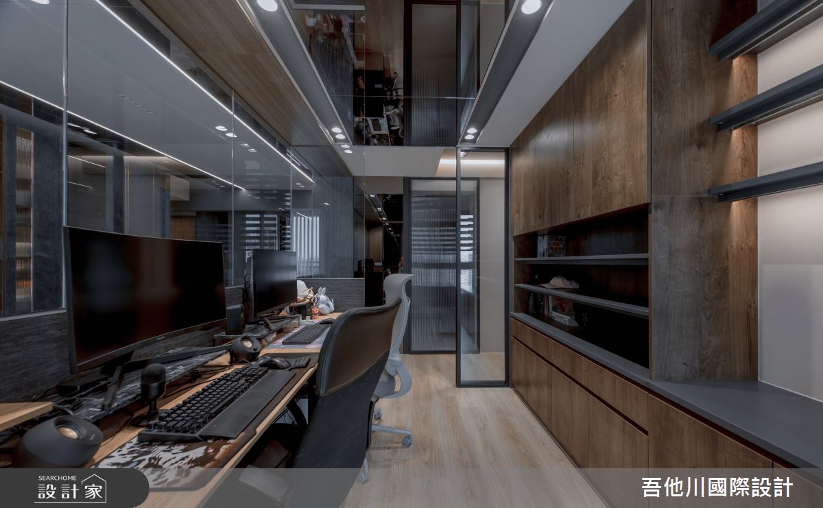 25坪新成屋(5年以下)＿現代風書房案例圖片＿吾他川室內設計＿吾他川_穿透之間-一如既往的神祕_苗栗頭份之21