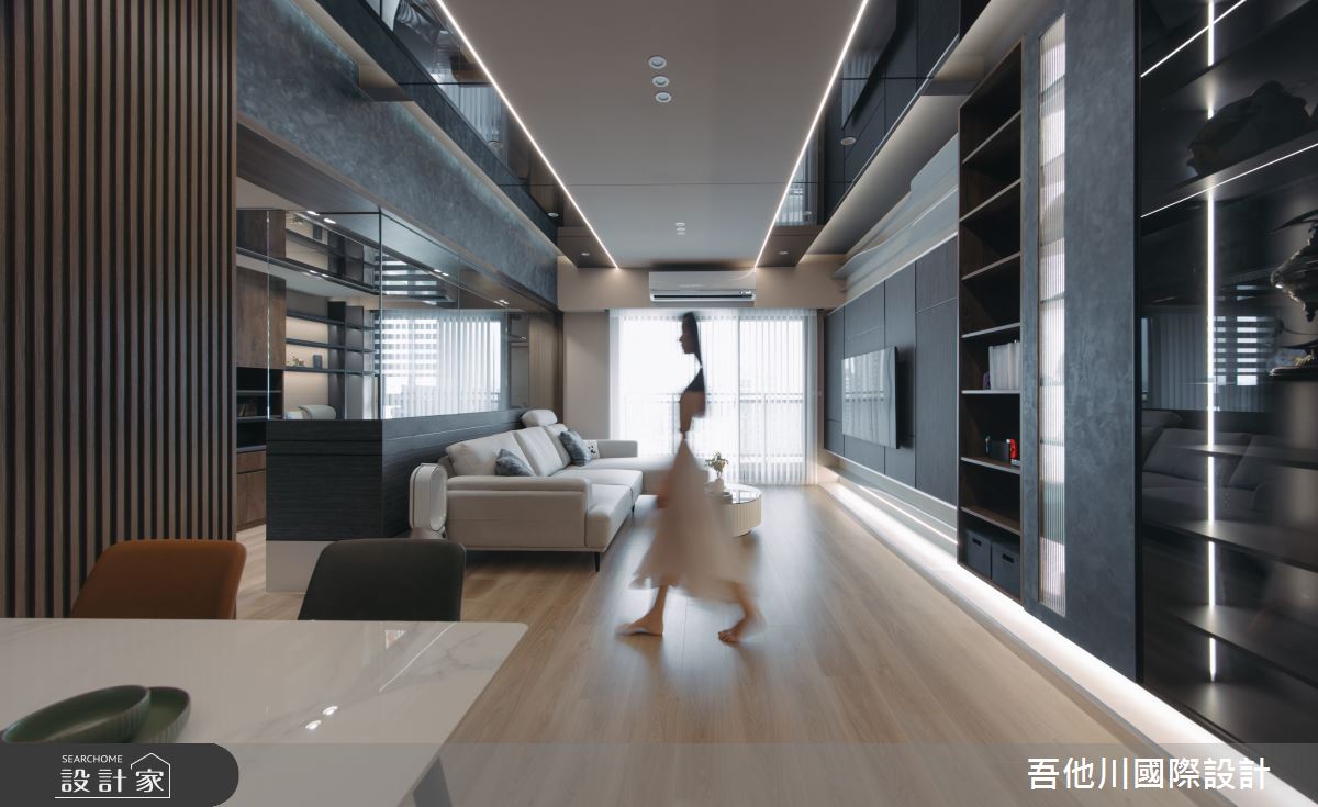 25坪新成屋(5年以下)＿現代風客廳餐廳案例圖片＿吾他川室內設計＿吾他川_穿透之間-一如既往的神祕_苗栗頭份之29