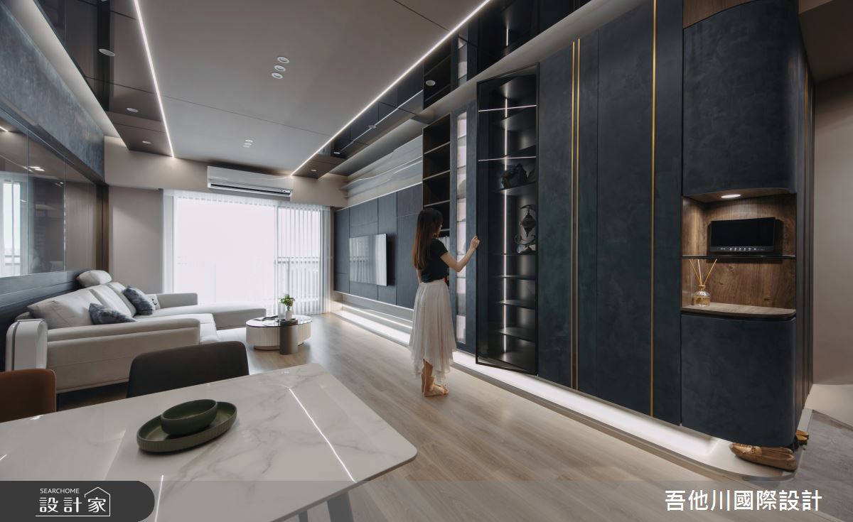 25坪新成屋(5年以下)＿現代風客廳餐廳案例圖片＿吾他川室內設計＿吾他川_穿透之間-一如既往的神祕_苗栗頭份之31