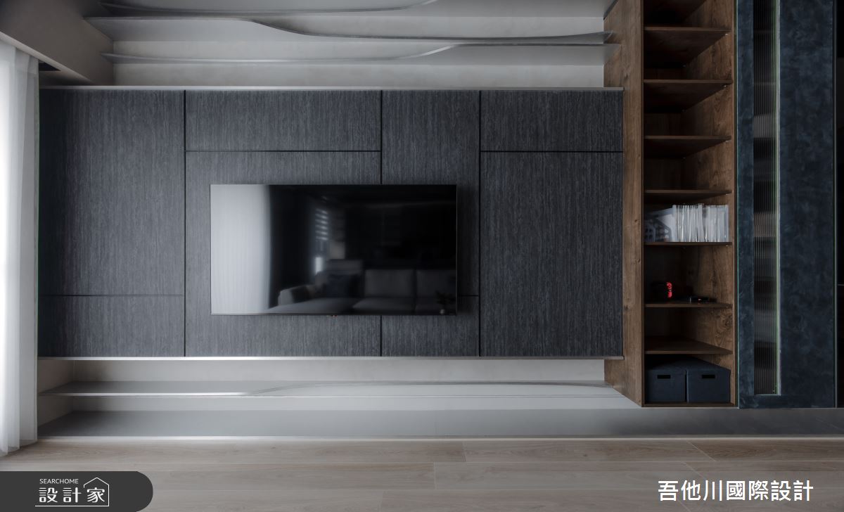 25坪新成屋(5年以下)＿現代風客廳案例圖片＿吾他川室內設計＿吾他川_穿透之間-一如既往的神祕_苗栗頭份之27
