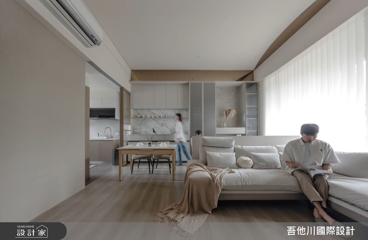 55坪老屋(16~30年)＿現代風客廳餐廳書房案例圖片＿吾他川室內設計＿吾他川_凢凢時光_新竹之3