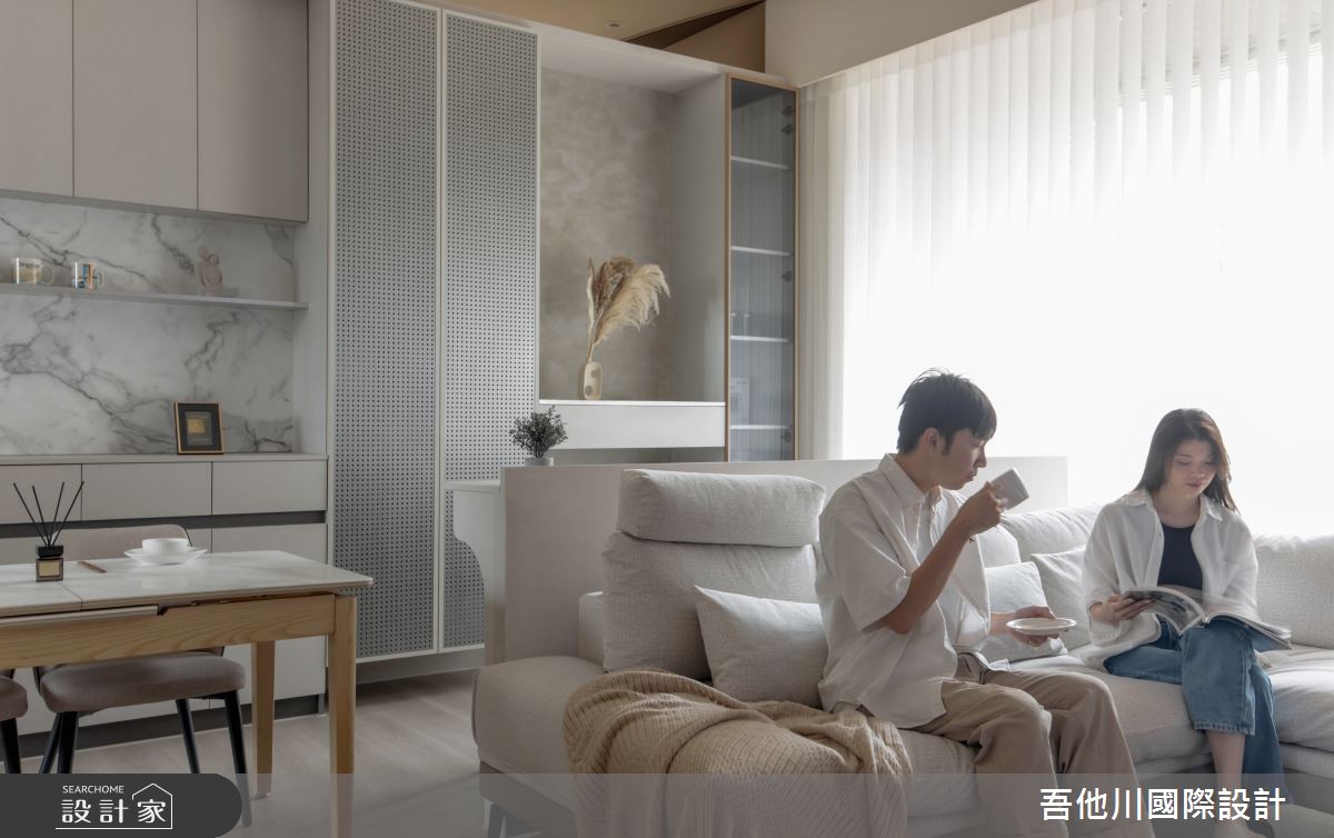 55坪老屋(16~30年)＿現代風客廳餐廳書房案例圖片＿吾他川室內設計＿吾他川_凢凢時光_新竹之9