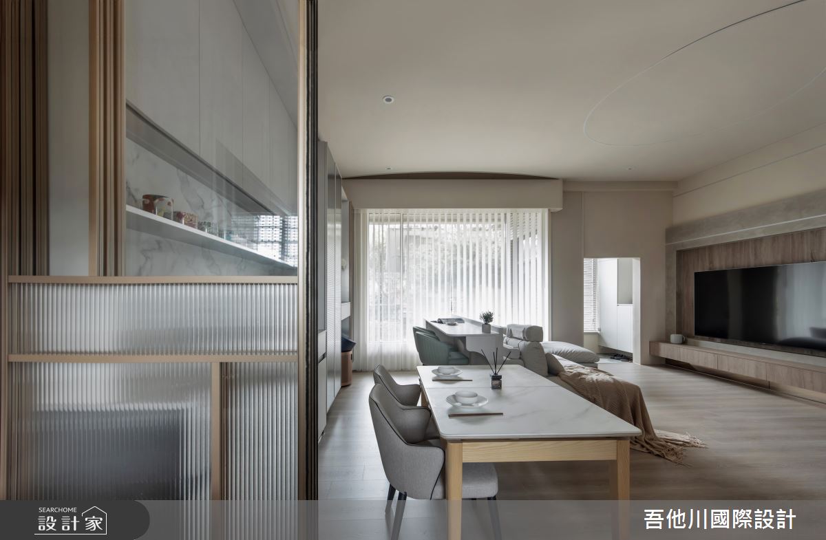 55坪老屋(16~30年)＿現代風客廳餐廳書房案例圖片＿吾他川室內設計＿吾他川_凢凢時光_新竹之15