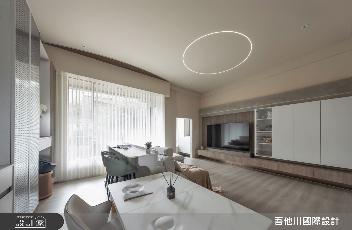 55坪老屋(16~30年)＿現代風客廳餐廳書房案例圖片＿吾他川室內設計＿吾他川_凢凢時光_新竹之18
