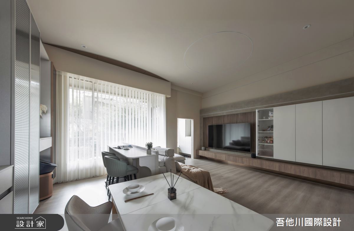 55坪老屋(16~30年)＿現代風客廳餐廳書房案例圖片＿吾他川室內設計＿吾他川_凢凢時光_新竹之19