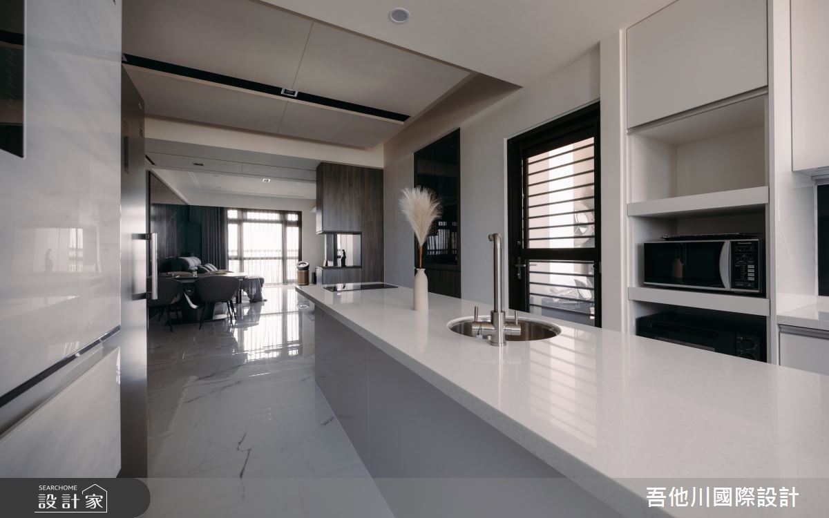 35坪中古屋(5~15年)＿現代風客廳廚房中島案例圖片＿吾他川室內設計＿吾他川_滴墨_苗栗頭份之30