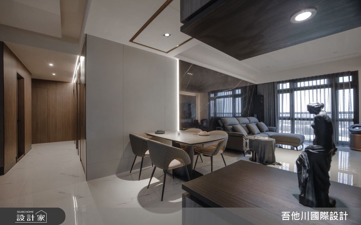 35坪中古屋(5~15年)＿現代風客廳餐廳走廊案例圖片＿吾他川室內設計＿吾他川_滴墨_苗栗頭份之20