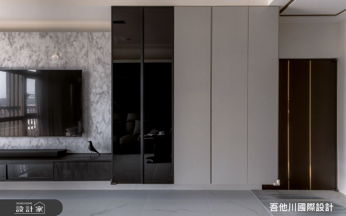 35坪中古屋(5~15年)＿現代風玄關客廳案例圖片＿吾他川室內設計＿吾他川_滴墨_苗栗頭份之11