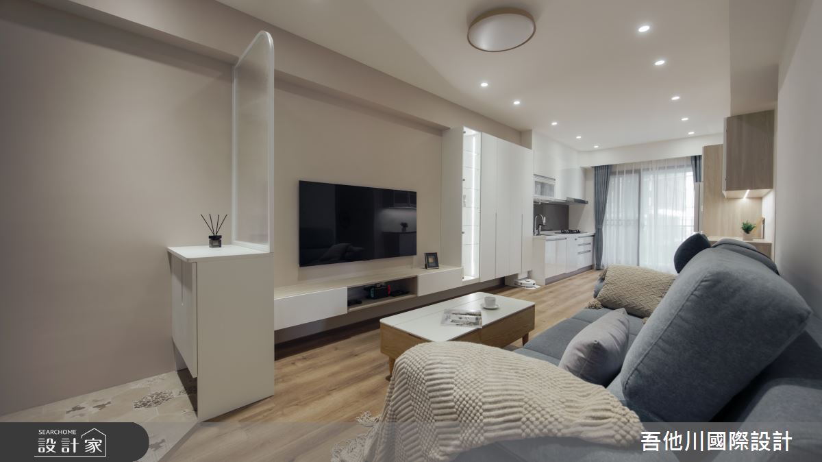 20坪新成屋(5年以下)＿北歐風玄關客廳案例圖片＿吾他川室內設計＿吾他川_J House_新竹香山之7