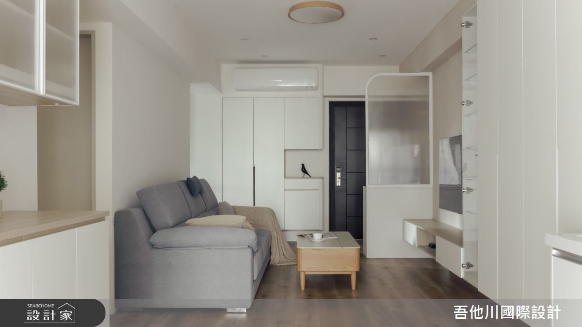 20坪新成屋(5年以下)＿北歐風玄關客廳案例圖片＿吾他川室內設計＿吾他川_J House_新竹香山之9