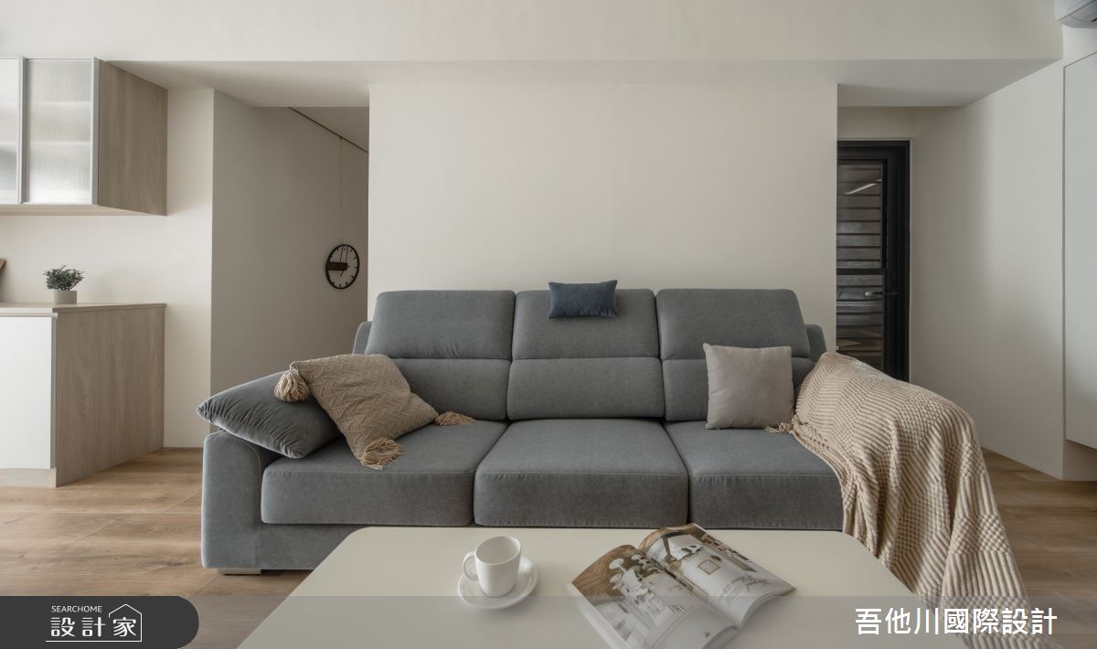 20坪新成屋(5年以下)＿北歐風客廳案例圖片＿吾他川室內設計＿吾他川_J House_新竹香山之14