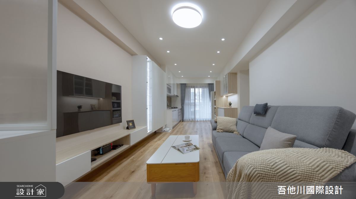 20坪新成屋(5年以下)＿北歐風客廳案例圖片＿吾他川室內設計＿吾他川_J House_新竹香山之13