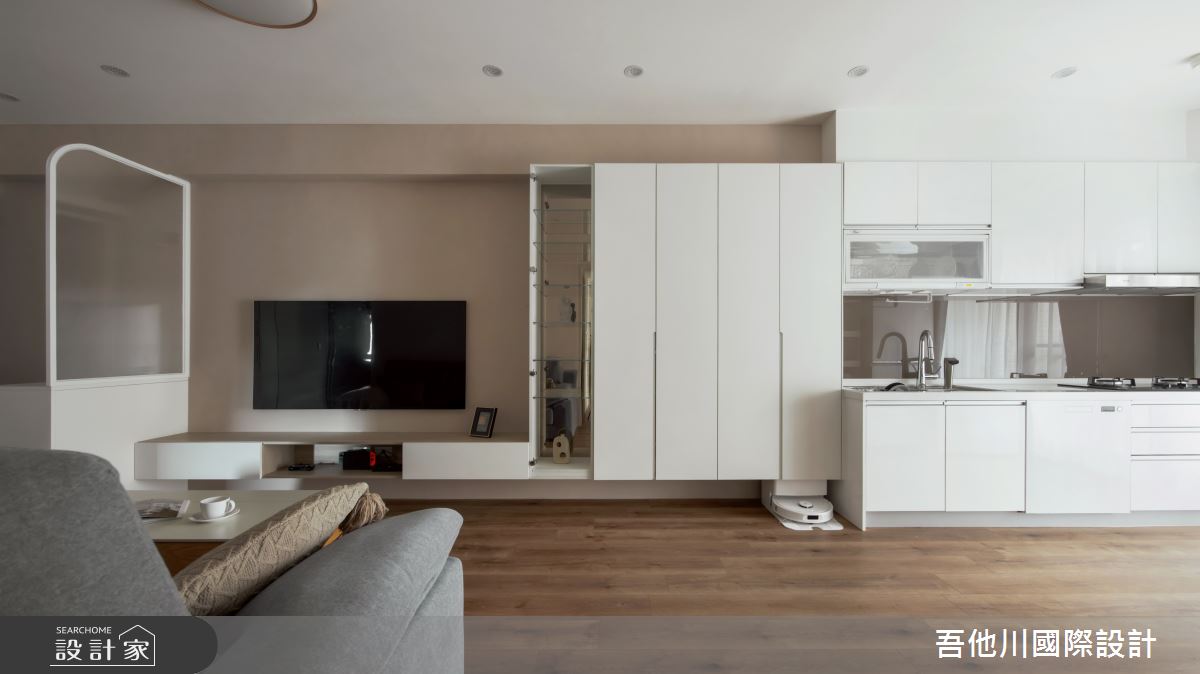 20坪新成屋(5年以下)＿北歐風客廳廚房案例圖片＿吾他川室內設計＿吾他川_J House_新竹香山之15