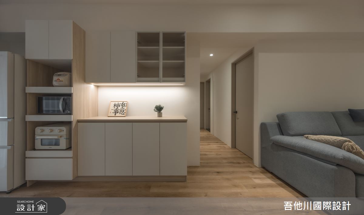 20坪新成屋(5年以下)＿北歐風客廳廚房案例圖片＿吾他川室內設計＿吾他川_J House_新竹香山之20