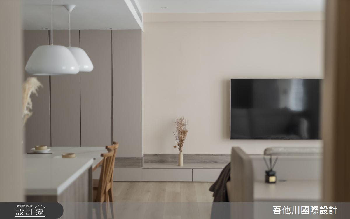 新成屋(5年以下)＿北歐風客廳餐廳書房中島案例圖片＿吾他川室內設計＿吾他川_和睦之間_新竹新埔之20