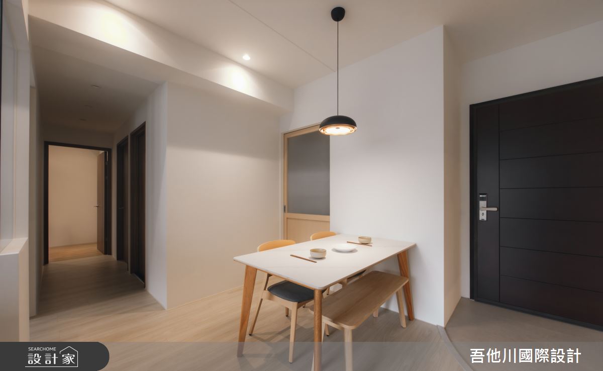 18坪新成屋(5年以下)＿北歐風玄關餐廳走廊案例圖片＿吾他川室內設計＿吾他川_木光映居_新竹穹林之6