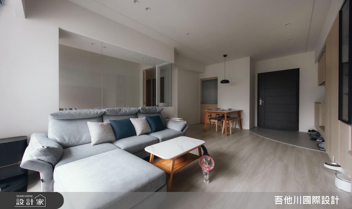 18坪新成屋(5年以下)＿北歐風玄關客廳餐廳案例圖片＿吾他川室內設計＿吾他川_木光映居_新竹穹林之13