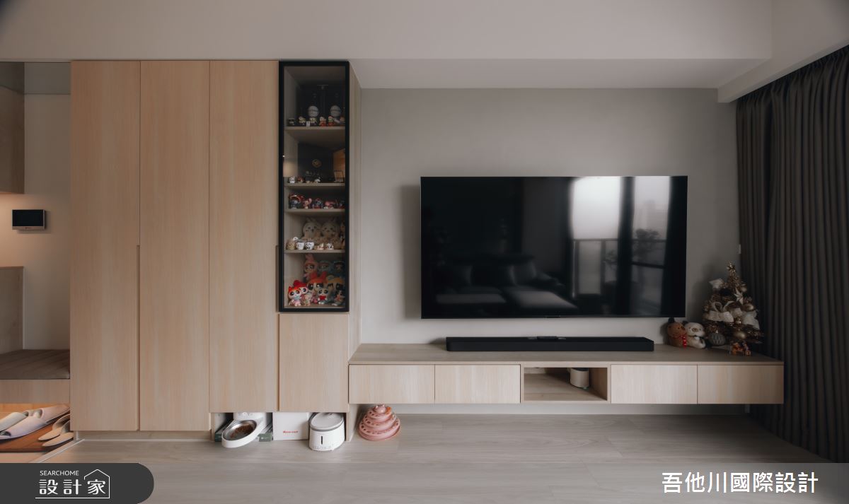 18坪新成屋(5年以下)＿北歐風客廳案例圖片＿吾他川室內設計＿吾他川_木光映居_新竹穹林之16