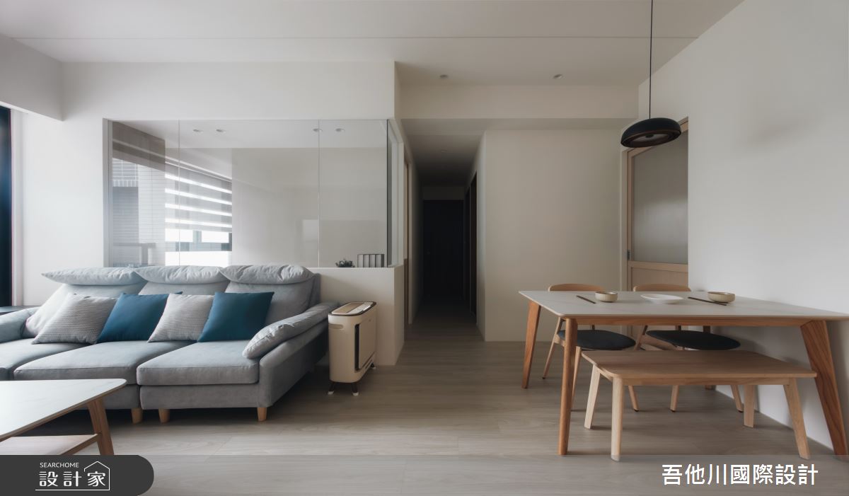 18坪新成屋(5年以下)＿北歐風客廳餐廳案例圖片＿吾他川室內設計＿吾他川_木光映居_新竹穹林之11