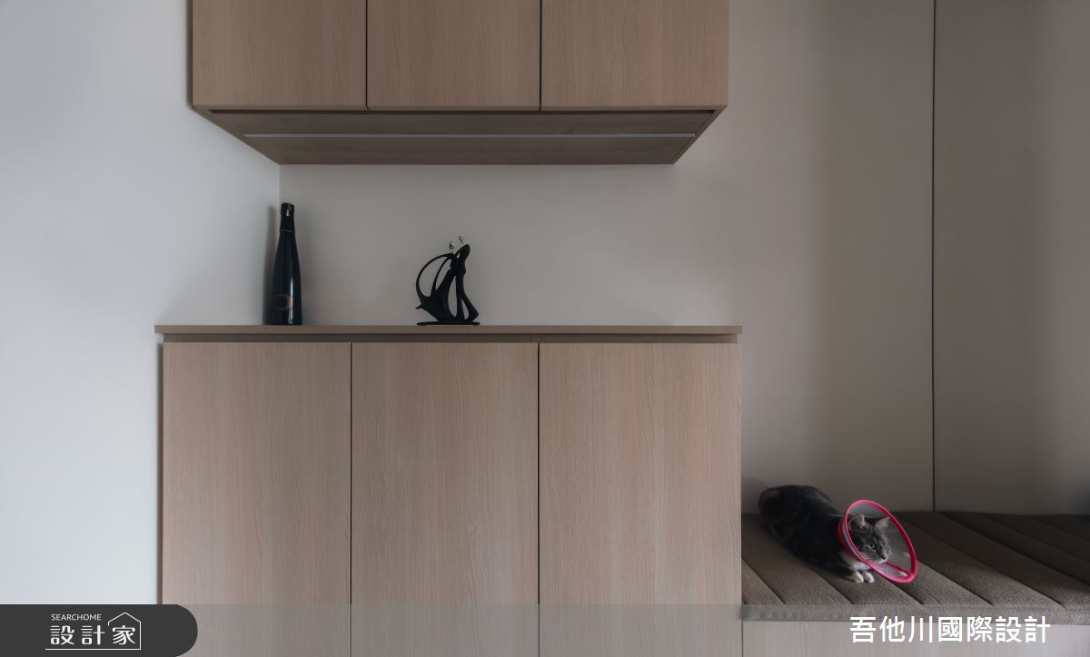 18坪新成屋(5年以下)＿北歐風玄關案例圖片＿吾他川室內設計＿吾他川_木光映居_新竹穹林之4