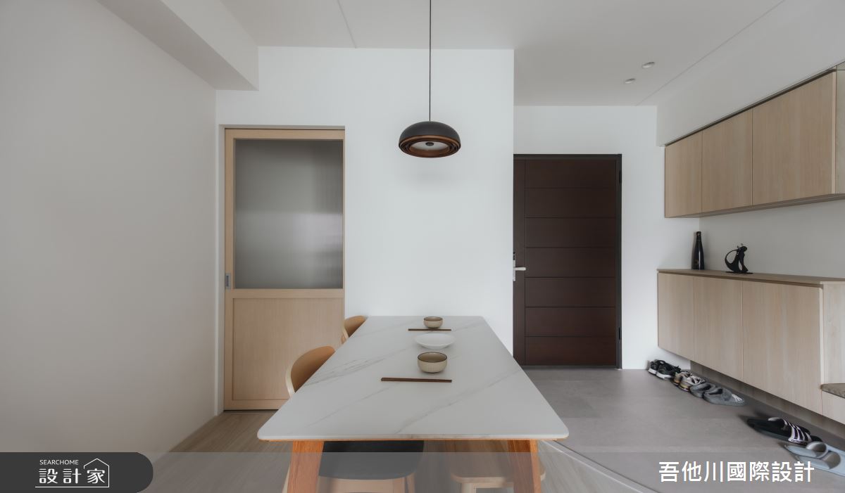 18坪新成屋(5年以下)＿北歐風玄關餐廳案例圖片＿吾他川室內設計＿吾他川_木光映居_新竹穹林之27