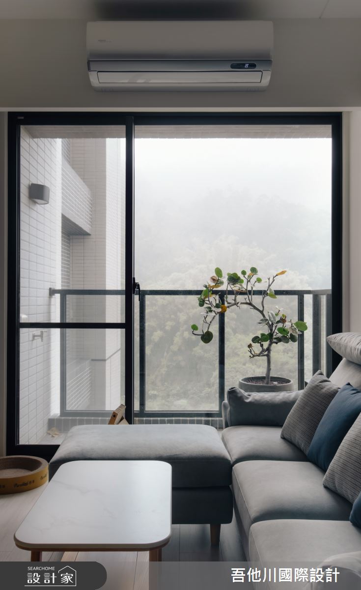 18坪新成屋(5年以下)＿北歐風客廳案例圖片＿吾他川室內設計＿吾他川_木光映居_新竹穹林之22