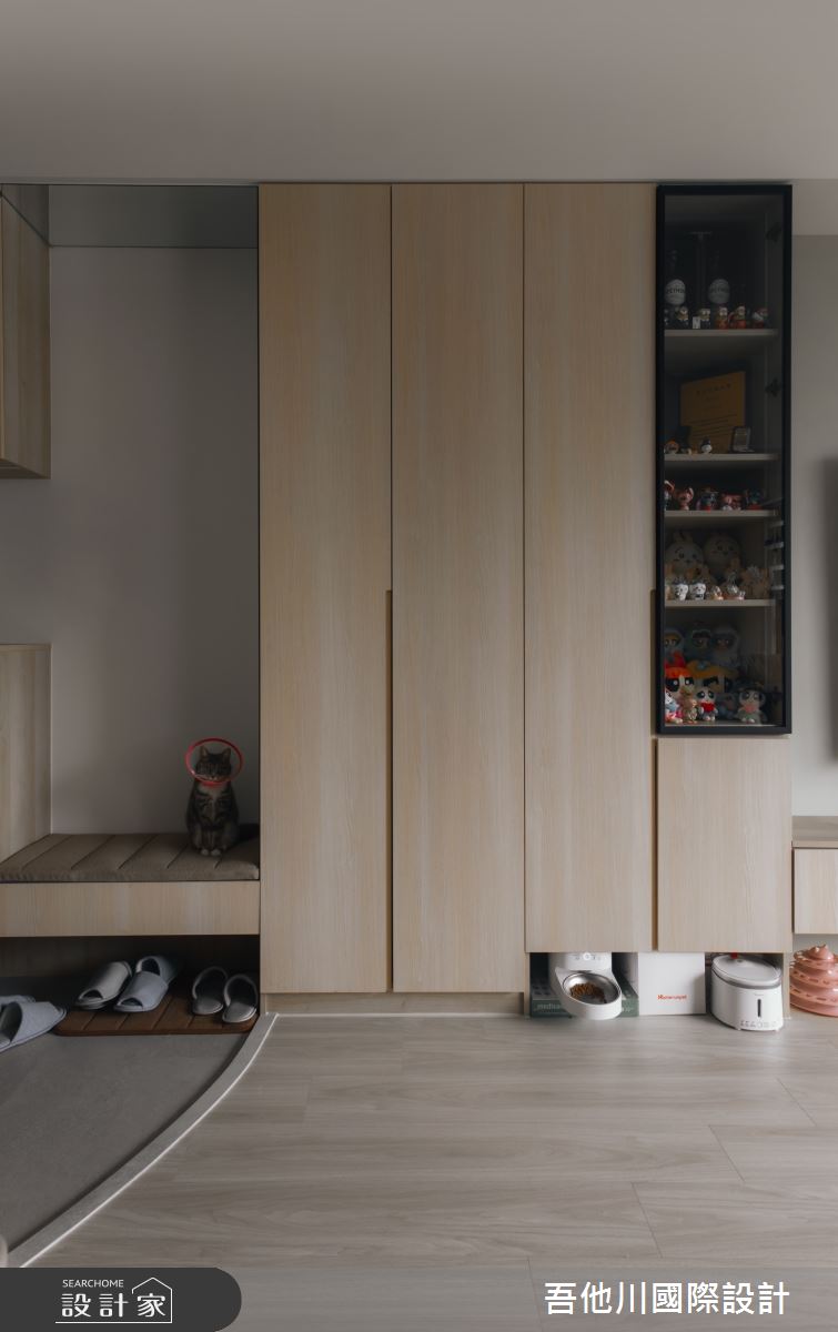 18坪新成屋(5年以下)＿北歐風玄關案例圖片＿吾他川室內設計＿吾他川_木光映居_新竹穹林之5