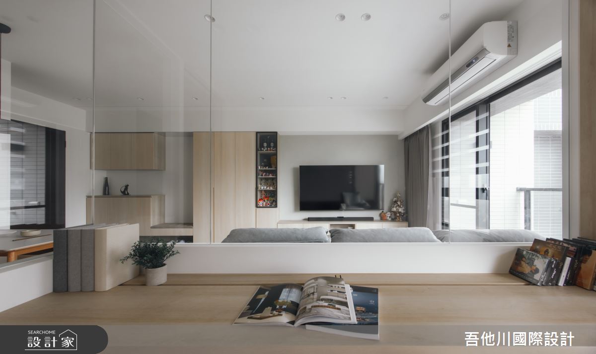 18坪新成屋(5年以下)＿北歐風客廳書房案例圖片＿吾他川室內設計＿吾他川_木光映居_新竹穹林之28