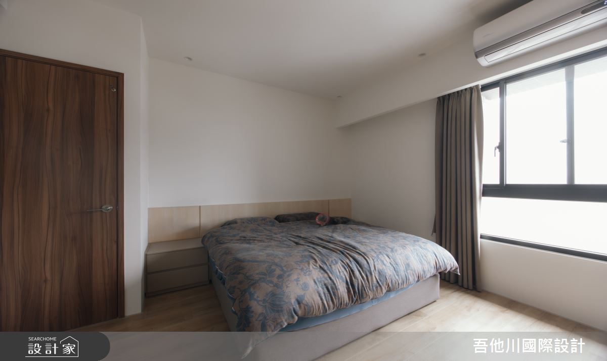 18坪新成屋(5年以下)＿北歐風臥室案例圖片＿吾他川室內設計＿吾他川_木光映居_新竹穹林之32