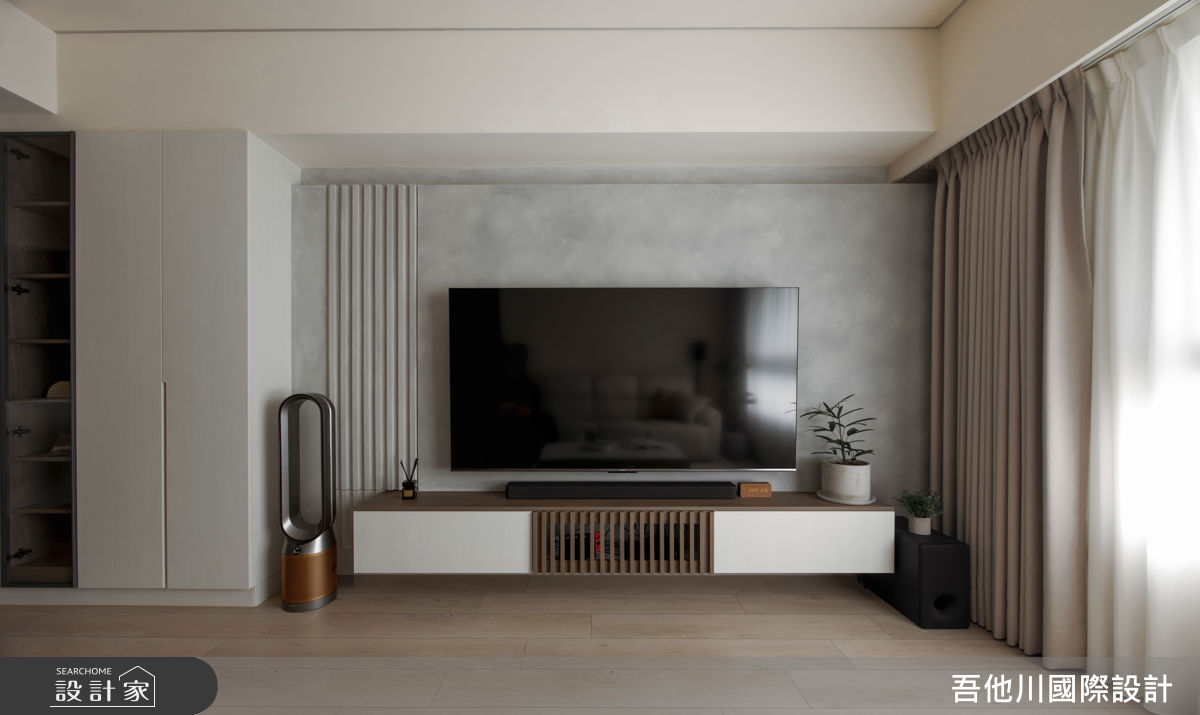 25坪新成屋(5年以下)＿混搭風客廳案例圖片＿吾他川室內設計＿吾他川_暮光雲居_新竹竹東之11