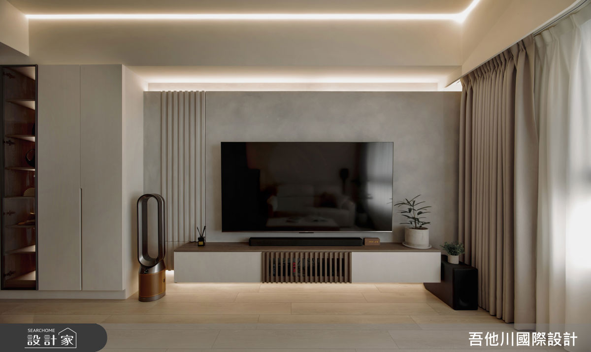 25坪新成屋(5年以下)＿混搭風客廳案例圖片＿吾他川室內設計＿吾他川_暮光雲居_新竹竹東之12