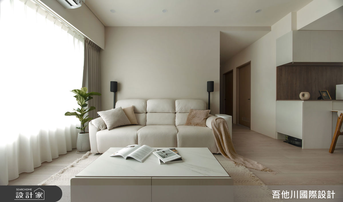 25坪新成屋(5年以下)＿混搭風客廳案例圖片＿吾他川室內設計＿吾他川_暮光雲居_新竹竹東之17