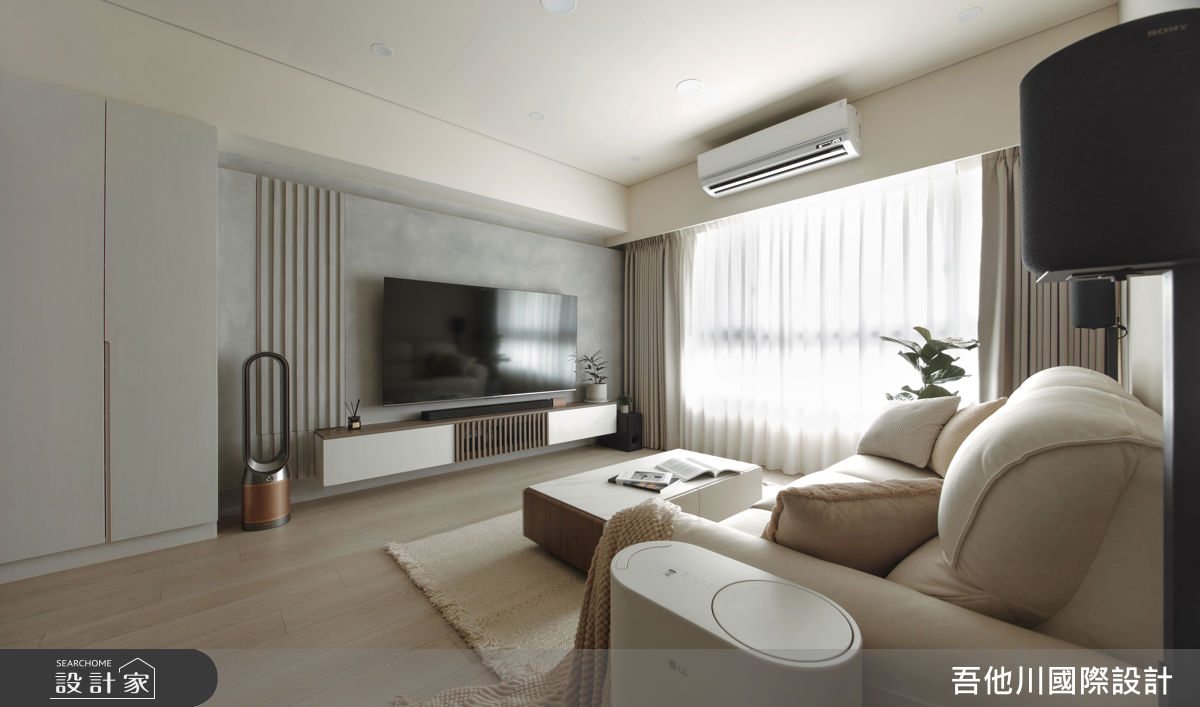 25坪新成屋(5年以下)＿混搭風客廳案例圖片＿吾他川室內設計＿吾他川_暮光雲居_新竹竹東之14
