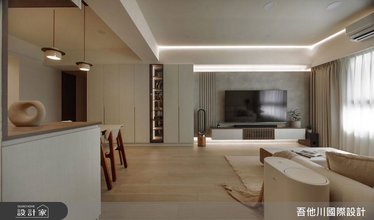 25坪新成屋(5年以下)＿混搭風客廳餐廳案例圖片＿吾他川室內設計＿吾他川_暮光雲居_新竹竹東之21