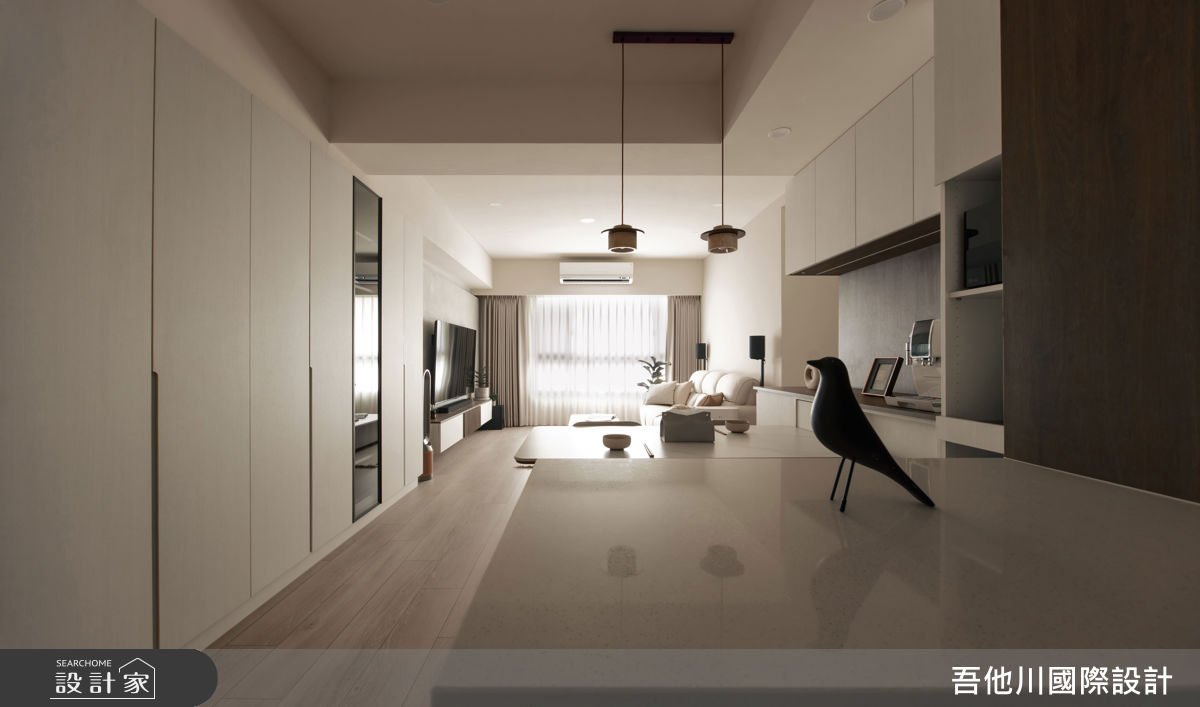 25坪新成屋(5年以下)＿混搭風餐廳中島案例圖片＿吾他川室內設計＿吾他川_暮光雲居_新竹竹東之10