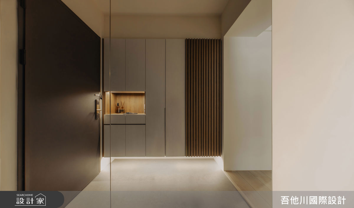25坪新成屋(5年以下)＿混搭風玄關案例圖片＿吾他川室內設計＿吾他川_暮光雲居_新竹竹東之2