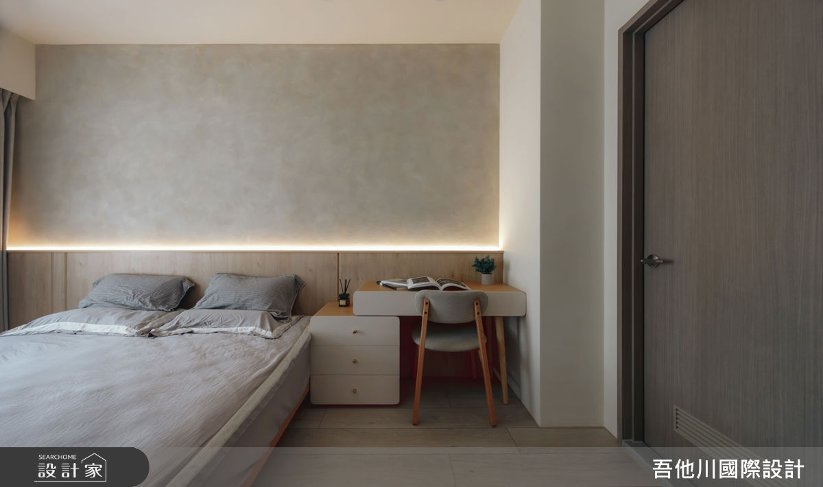 25坪新成屋(5年以下)＿混搭風臥室案例圖片＿吾他川室內設計＿吾他川_暮光雲居_新竹竹東之29