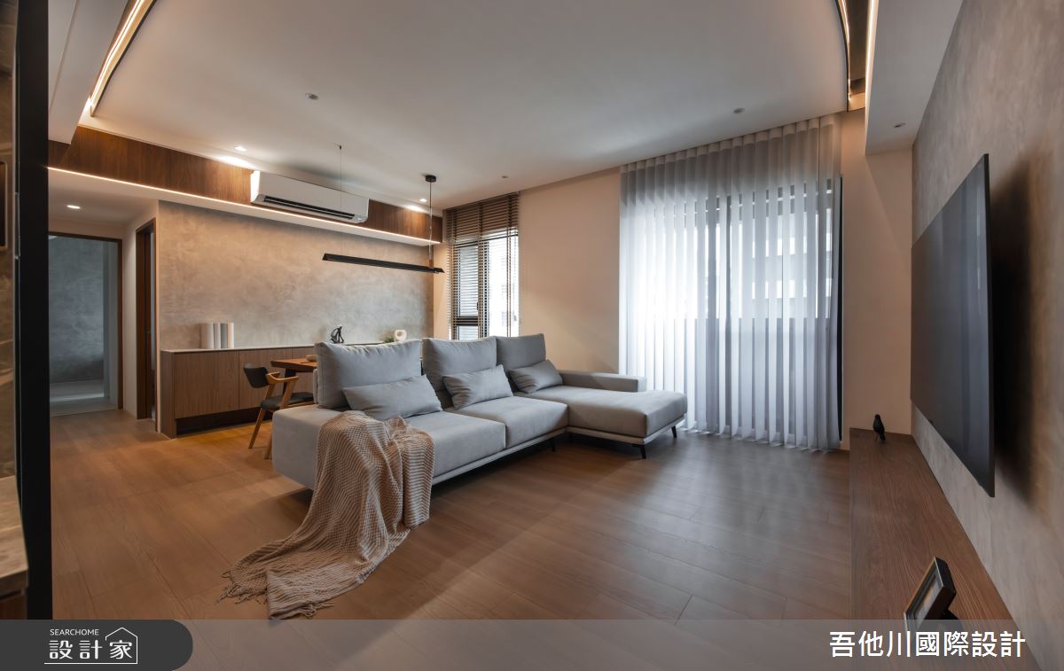 25坪新成屋(5年以下)＿現代風客廳案例圖片＿吾他川室內設計＿吾他川_夜木之境_新竹之9