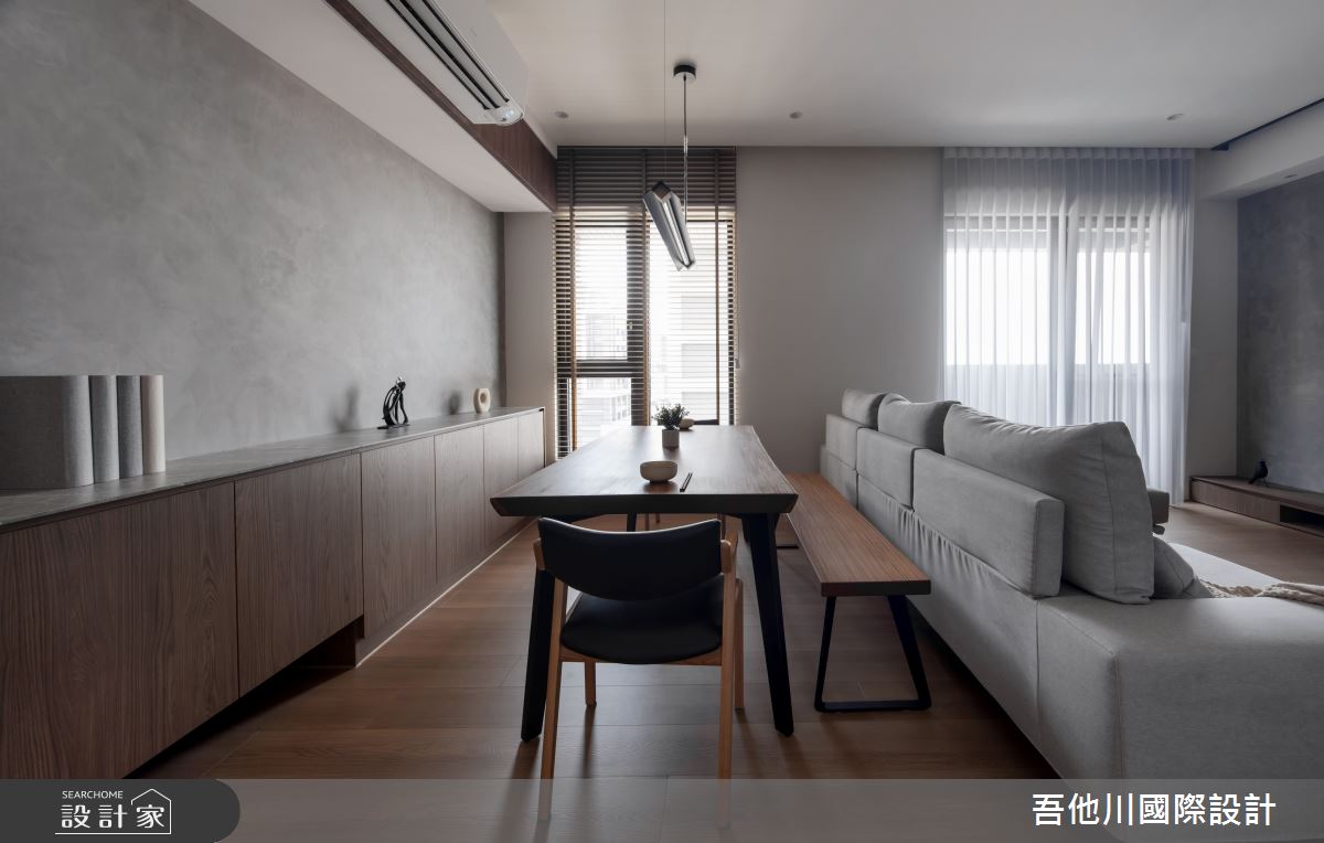 25坪新成屋(5年以下)＿現代風客廳餐廳案例圖片＿吾他川室內設計＿吾他川_夜木之境_新竹之16