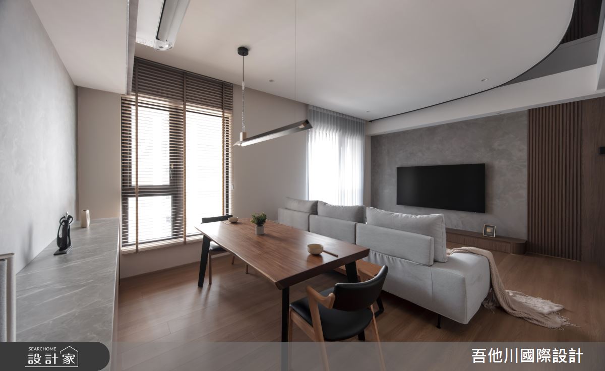 25坪新成屋(5年以下)＿現代風客廳餐廳案例圖片＿吾他川室內設計＿吾他川_夜木之境_新竹之17