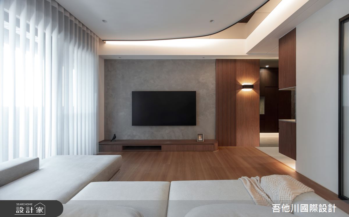 25坪新成屋(5年以下)＿現代風客廳案例圖片＿吾他川室內設計＿吾他川_夜木之境_新竹之23