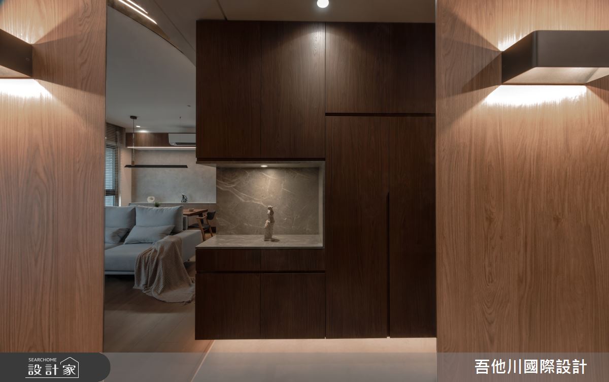 25坪新成屋(5年以下)＿現代風玄關案例圖片＿吾他川室內設計＿吾他川_夜木之境_新竹之4