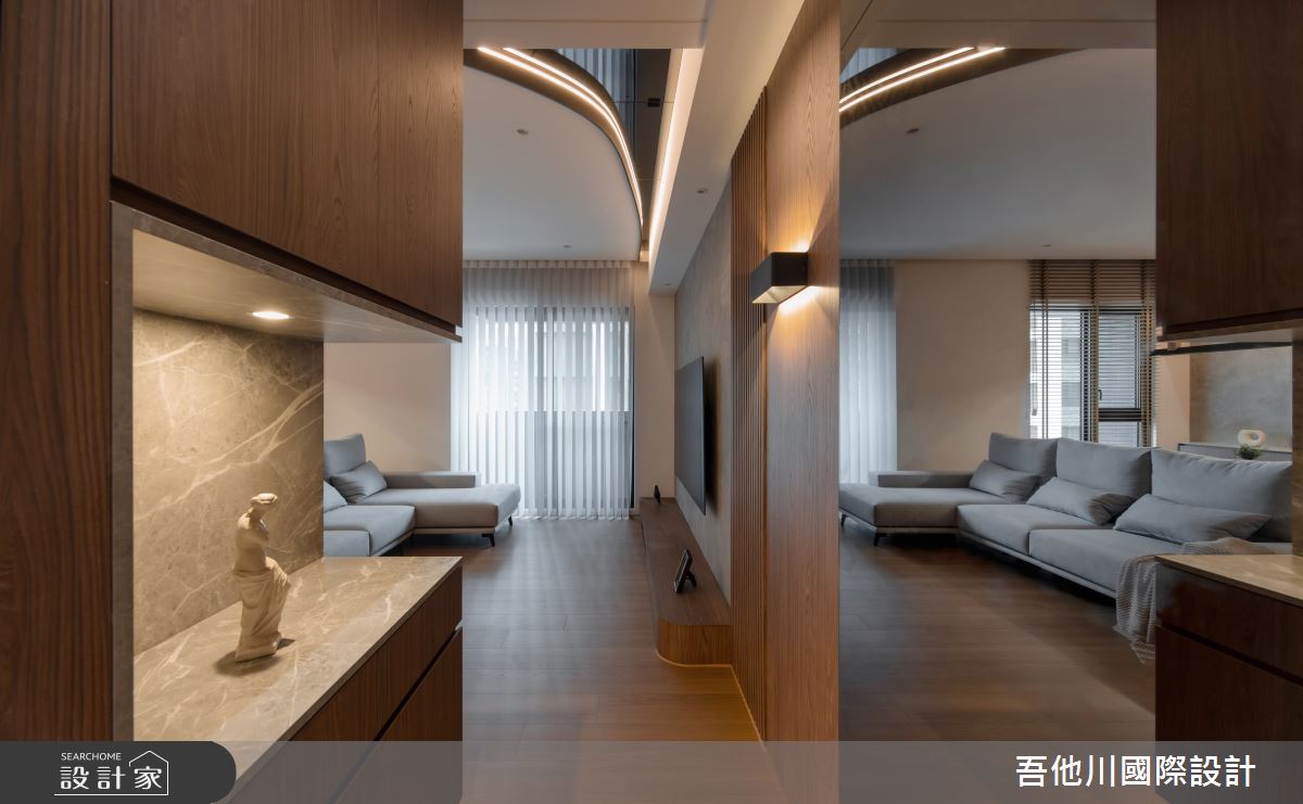 25坪新成屋(5年以下)＿現代風玄關案例圖片＿吾他川室內設計＿吾他川_夜木之境_新竹之2