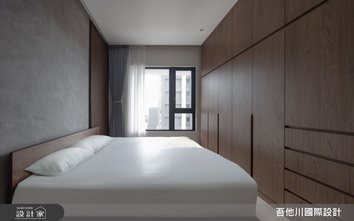 25坪新成屋(5年以下)＿現代風臥室案例圖片＿吾他川室內設計＿吾他川_夜木之境_新竹之36