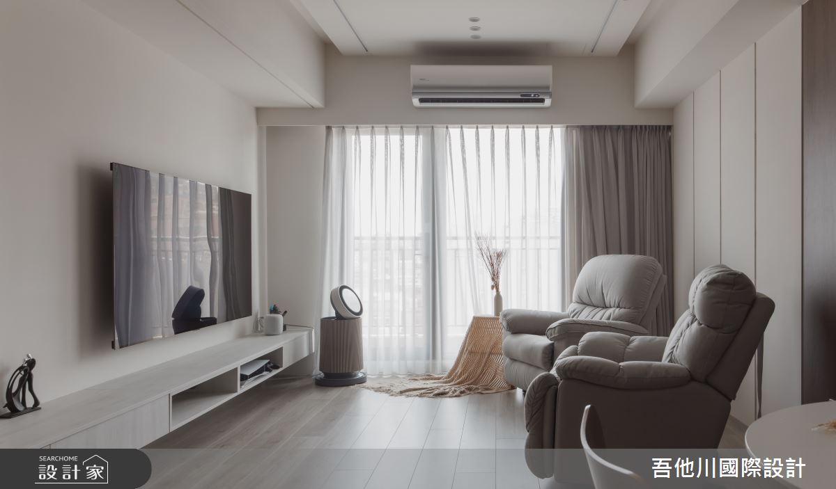 20坪新成屋(5年以下)＿北歐風客廳案例圖片＿吾他川室內設計＿吾他川_微塵境界_新竹竹北之6