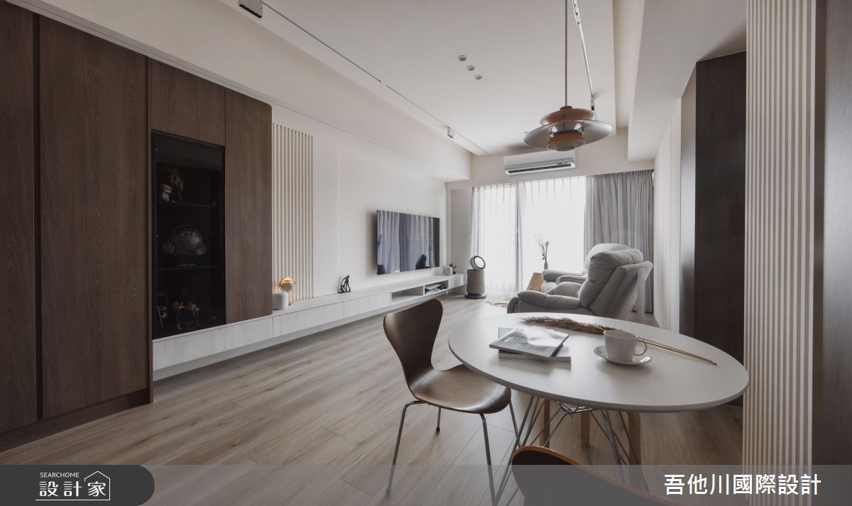 20坪新成屋(5年以下)＿北歐風客廳餐廳案例圖片＿吾他川室內設計＿吾他川_微塵境界_新竹竹北之7