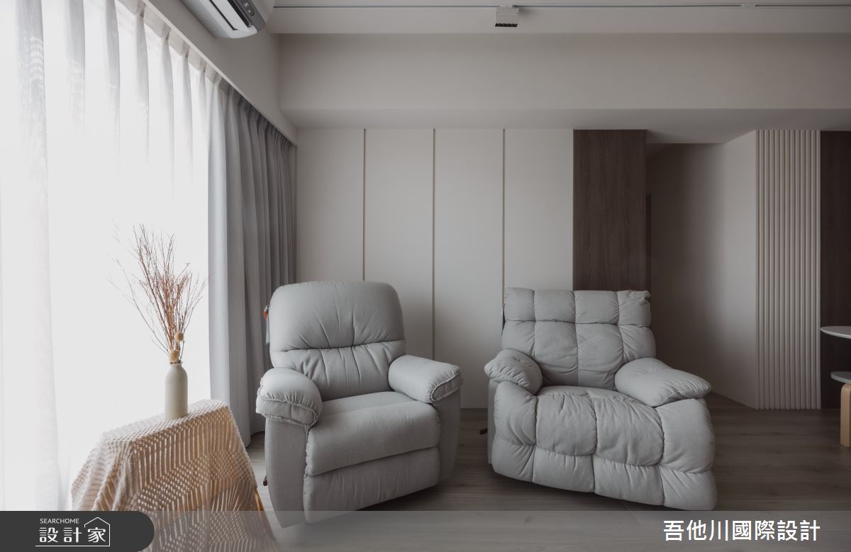 20坪新成屋(5年以下)＿北歐風客廳案例圖片＿吾他川室內設計＿吾他川_微塵境界_新竹竹北之15