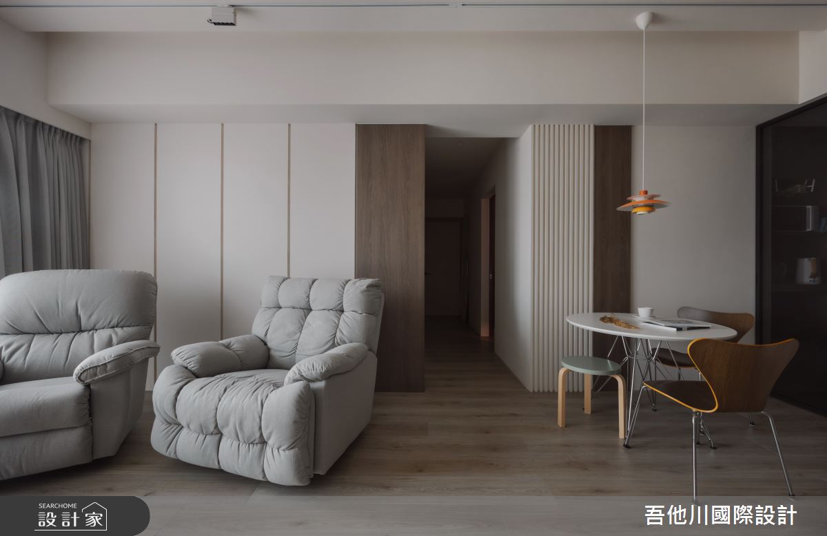 20坪新成屋(5年以下)＿北歐風客廳餐廳案例圖片＿吾他川室內設計＿吾他川_微塵境界_新竹竹北之16