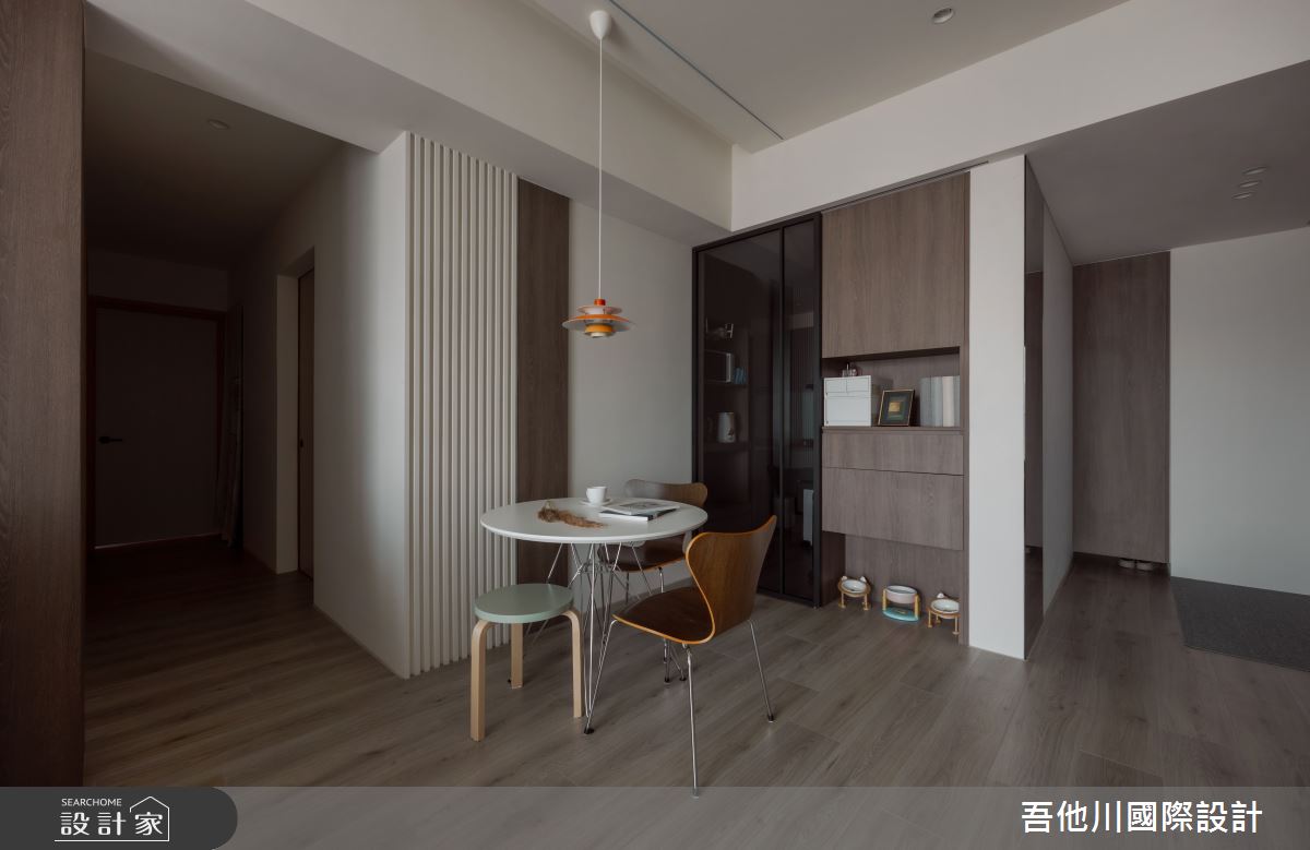 20坪新成屋(5年以下)＿北歐風玄關餐廳案例圖片＿吾他川室內設計＿吾他川_微塵境界_新竹竹北之20