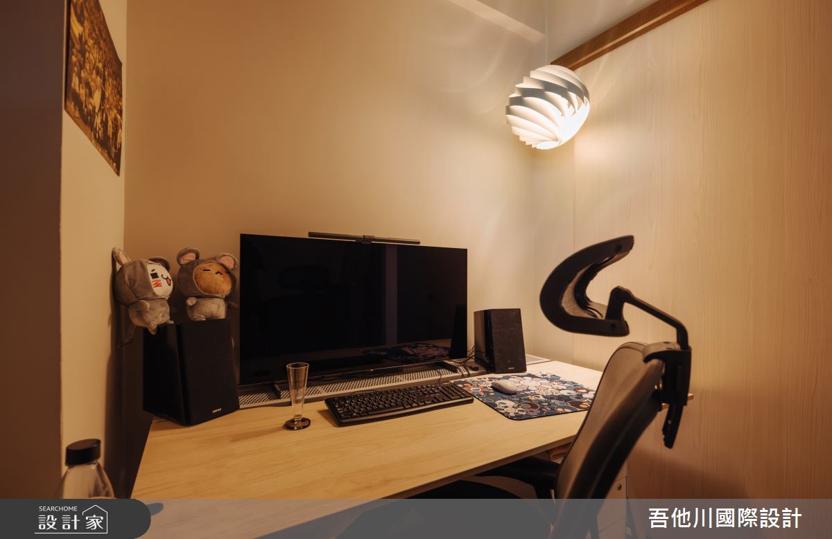 20坪新成屋(5年以下)＿北歐風書房案例圖片＿吾他川室內設計＿吾他川_微塵境界_新竹竹北之32